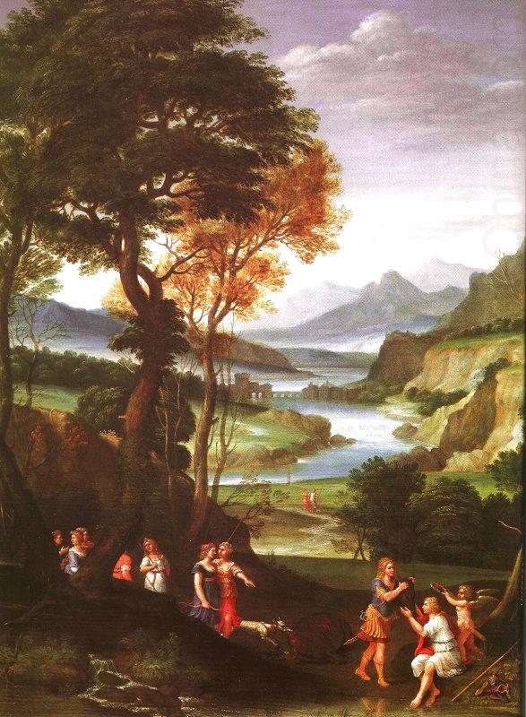  Gian  Battista Viola Landscape with Meleager and Atlanta china oil painting image